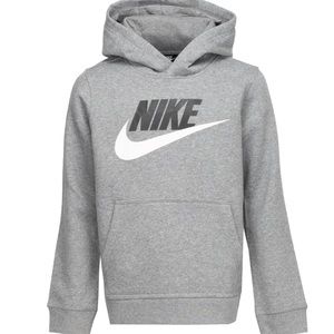 Nike boys large hoodie with big white swoosh and black logo